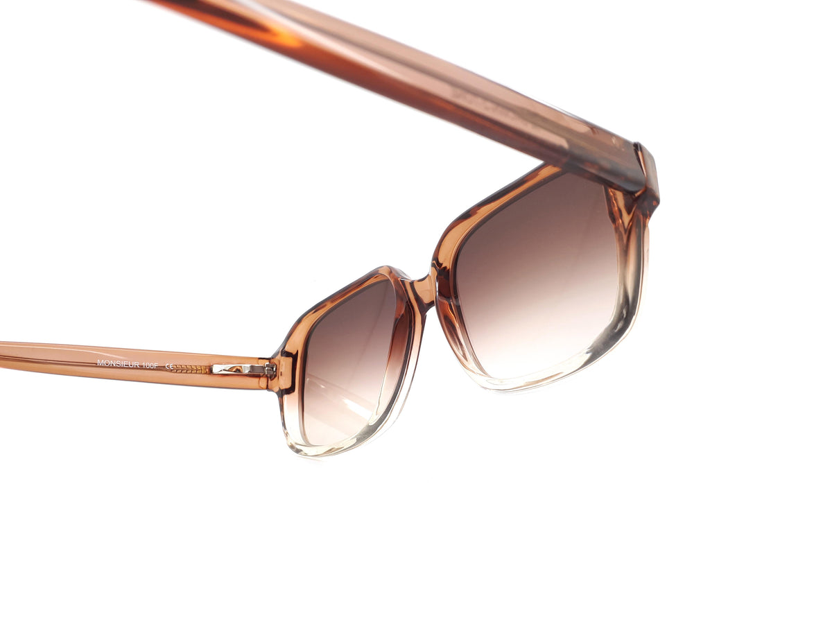 Monsieur 100F Brown 2 Tone Vintage Mens Sunglasses 1990s