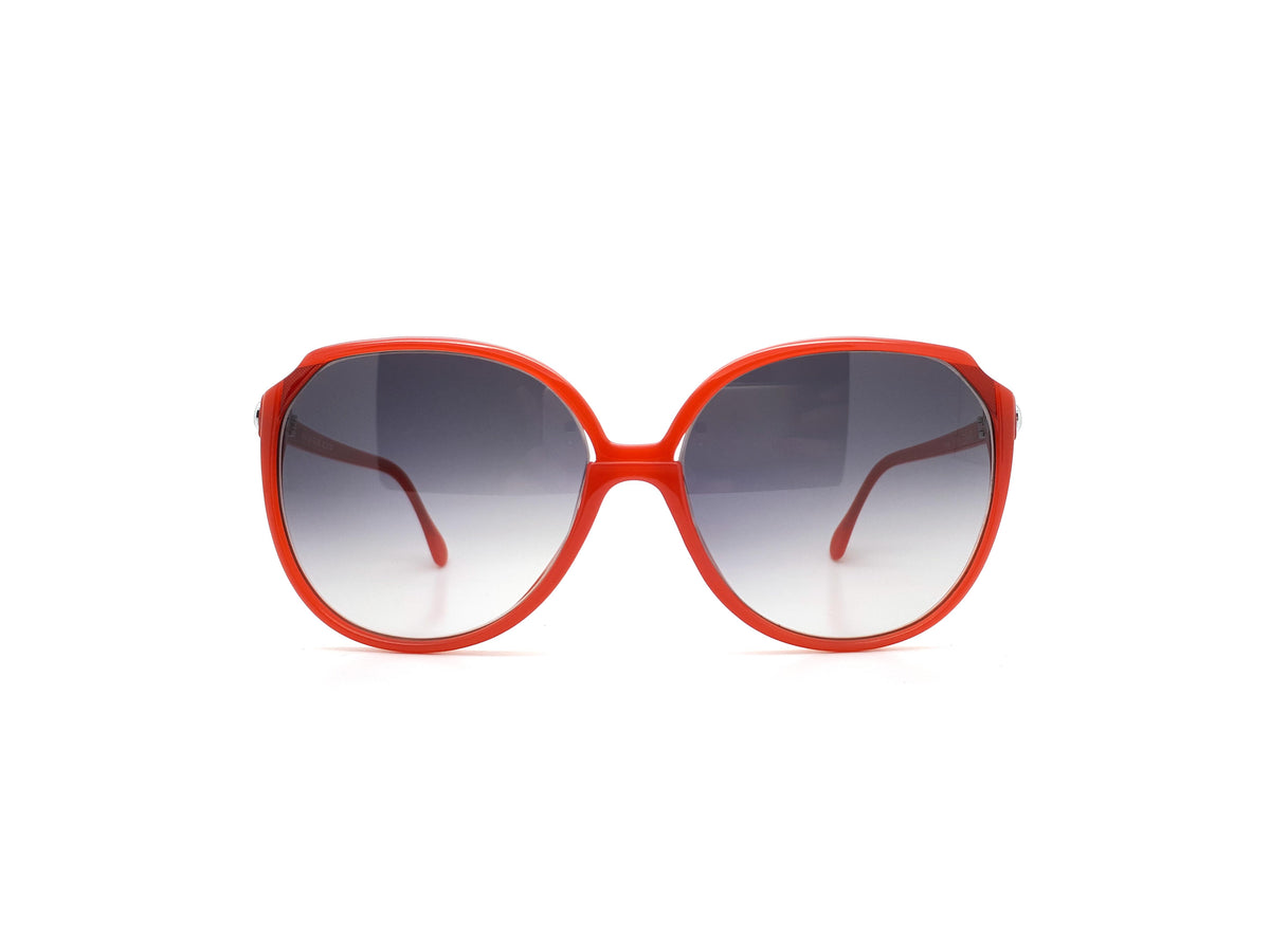 Red Silhouette Sunglasses with blue gradient lenses