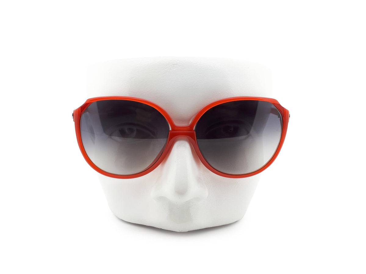 Red Silhouette Sunglasses with blue gradient lenses