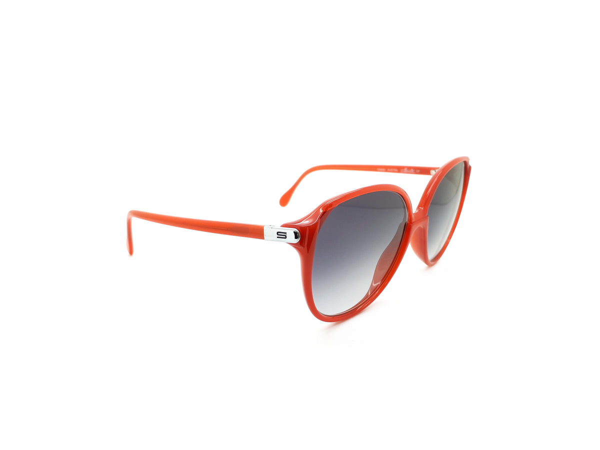 Red Silhouette Sunglasses with blue gradient lenses