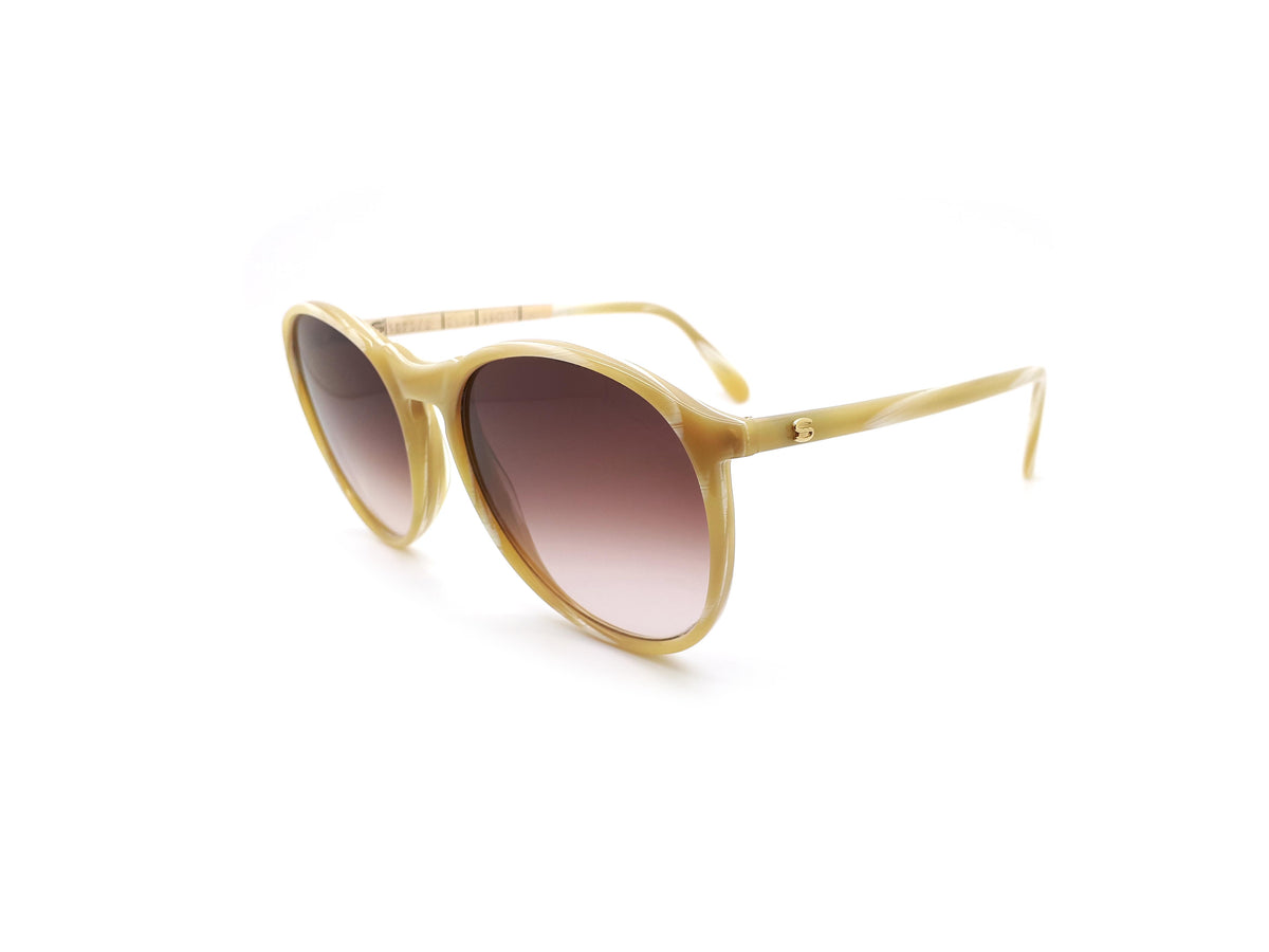 Vintage Silhouette Mod 1075 Col 2583  Round Cream Sunglasses 1980s