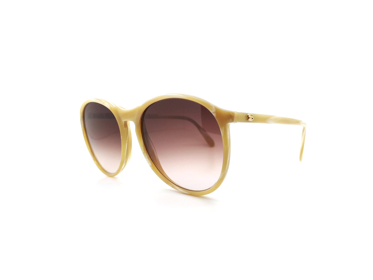 Vintage Silhouette Mod 1075 Col 2583  Round Cream Sunglasses 1980s