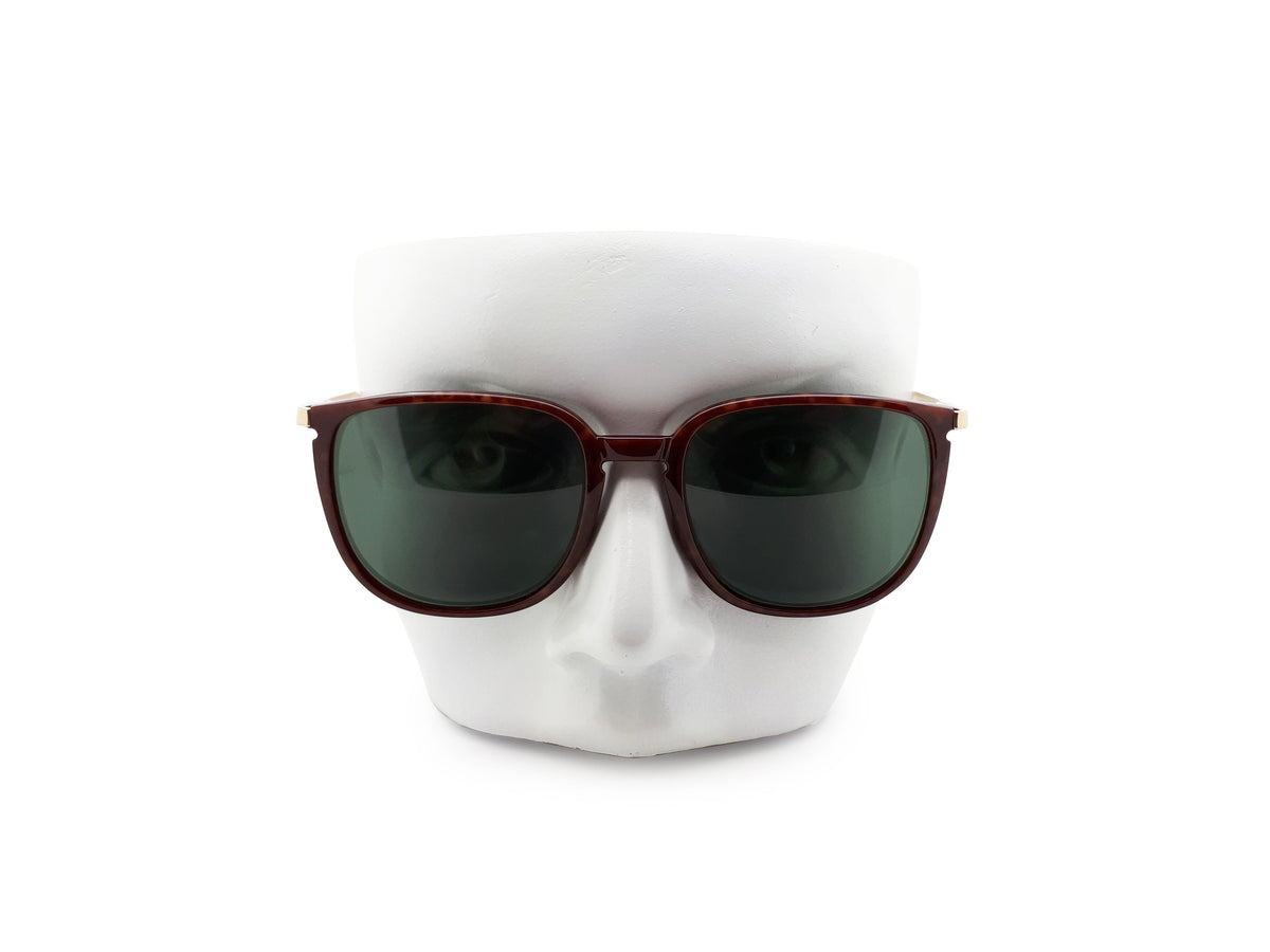 Silhouette wayfarer sunglasses with green lenses
