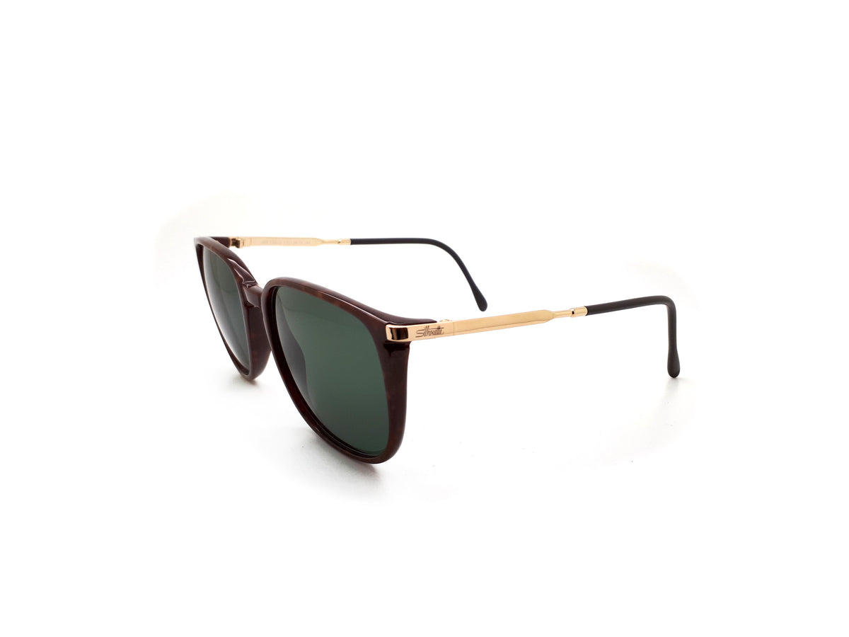 Silhouette wayfarer sunglasses with green lenses