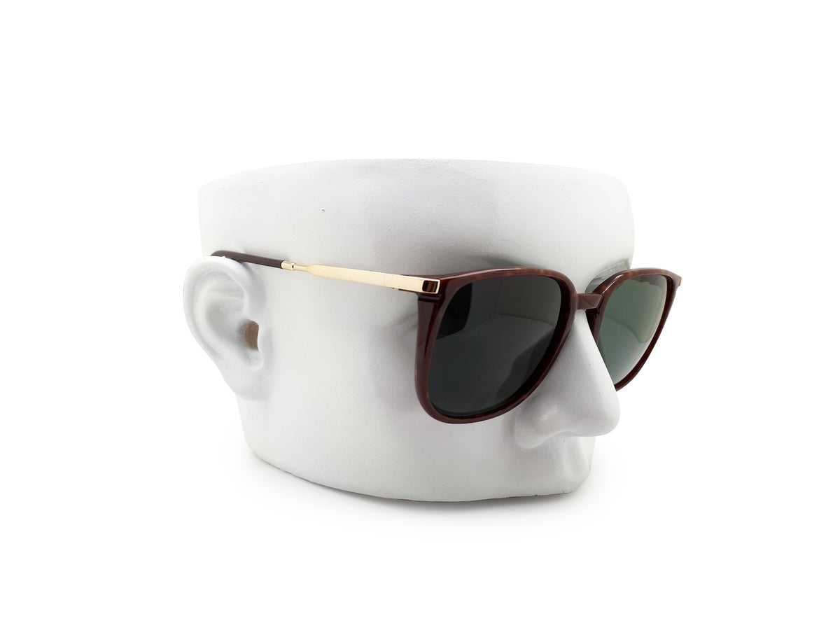 Silhouette wayfarer sunglasses with green lenses