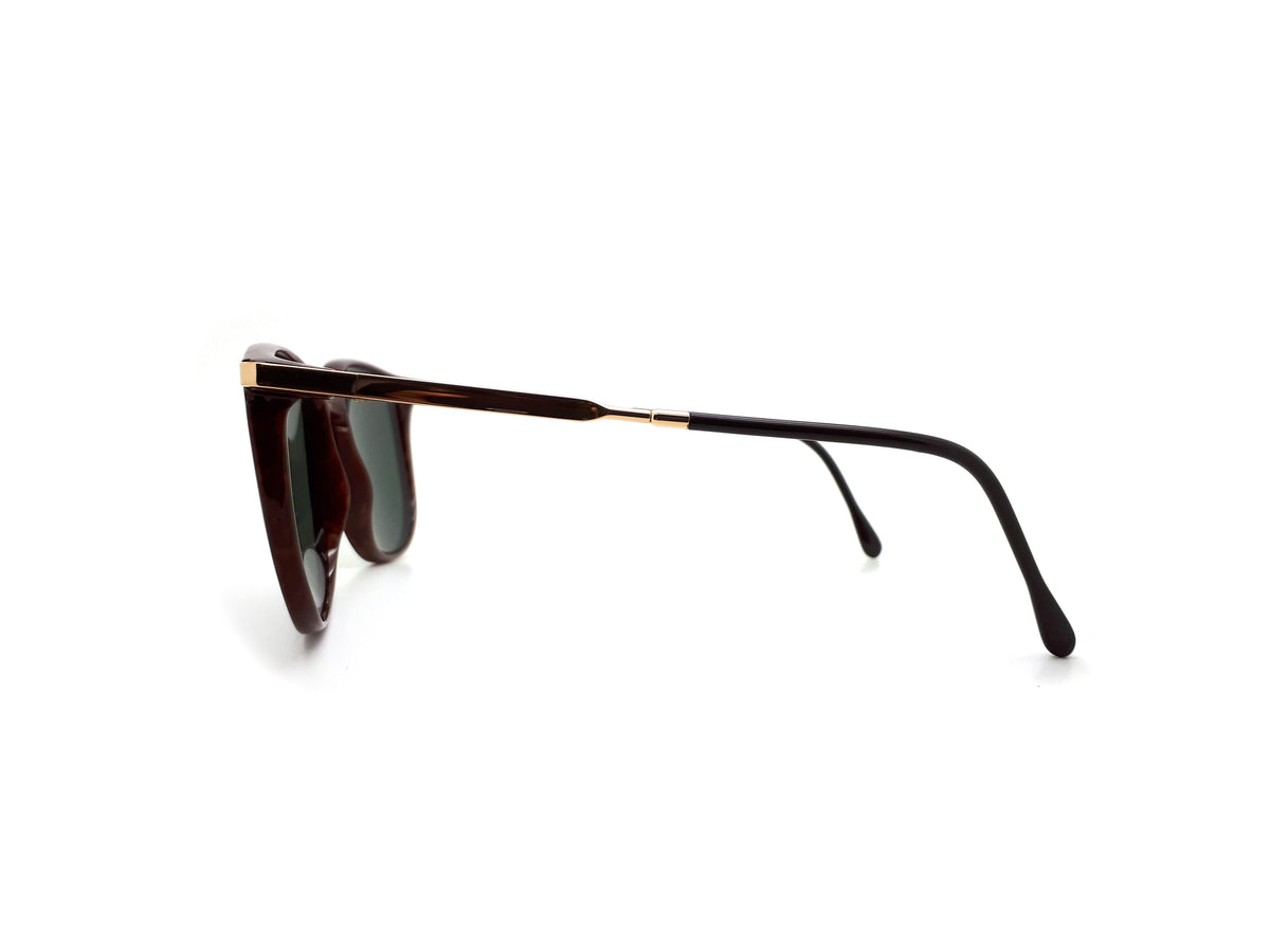 Silhouette wayfarer sunglasses with green lenses