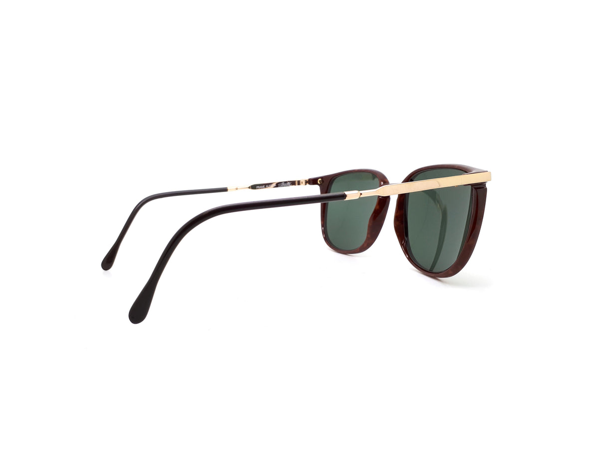 Silhouette wayfarer sunglasses with green lenses
