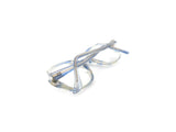 Narrow Square Frame - Clear Square Blue Clear Square Blue