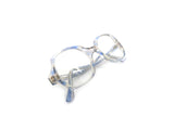 Narrow Square Frame - Clear Square Blue Clear Square Blue