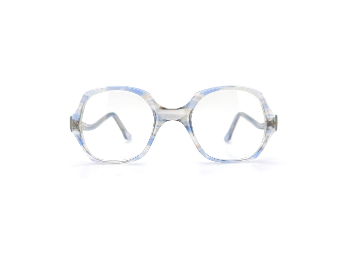 Narrow Square Frame - Clear Square Blue