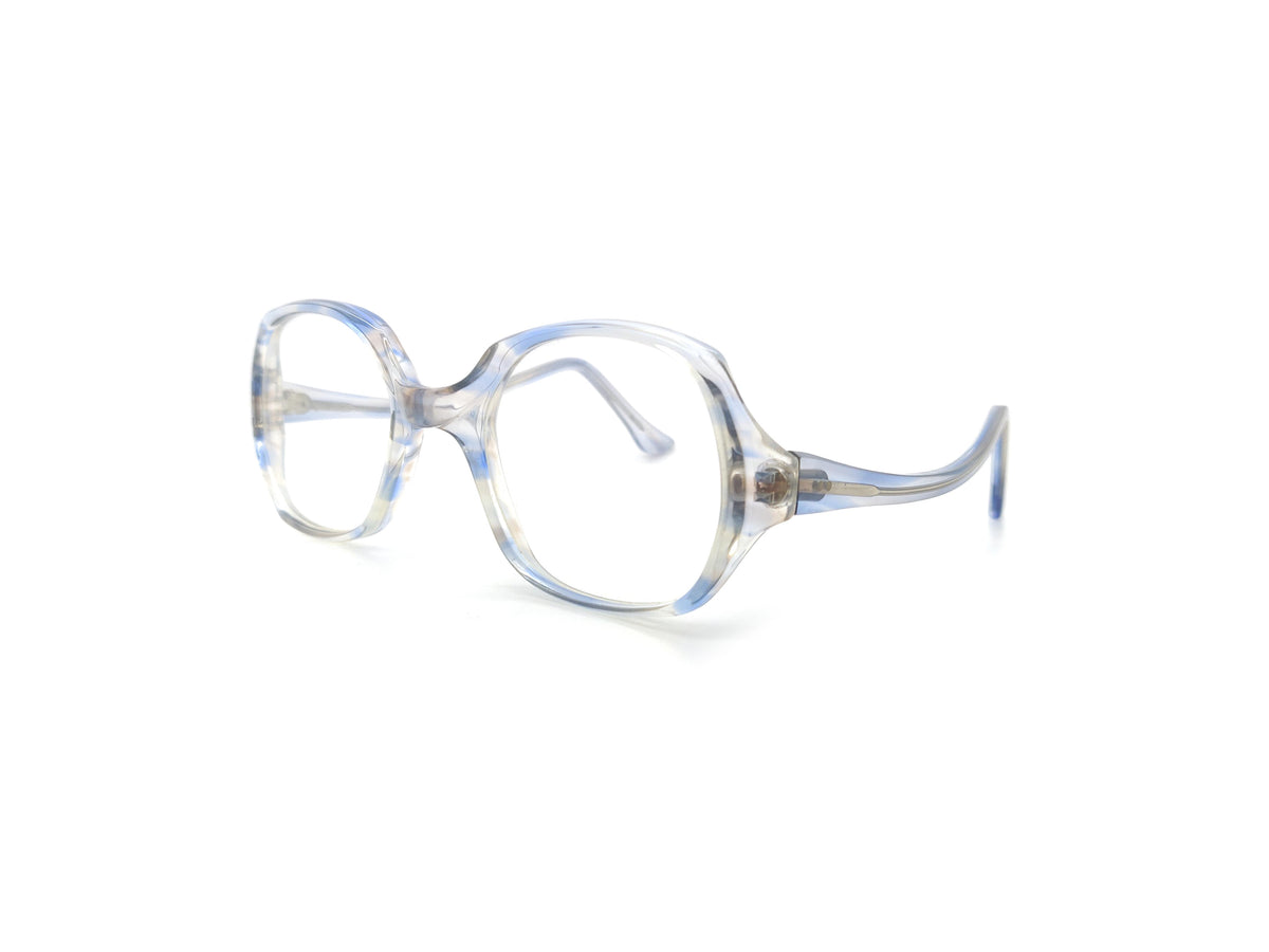 Narrow Square Frame - Clear Square Blue