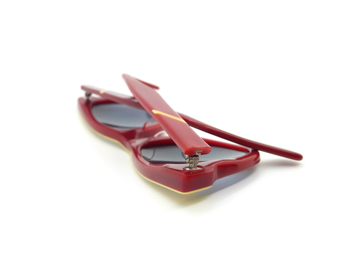 Red Sunglasses with Yellow Brow - '7700