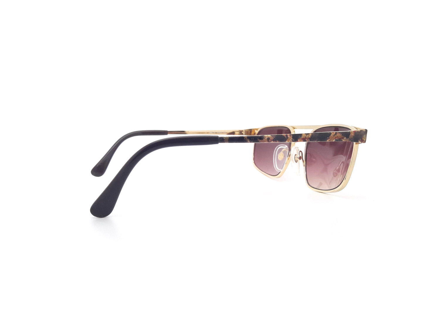 Lunettes De Soleil Vintage Viennaline 1700 - Forme Ovale Noire/marron - Verres Neufs Polarisés