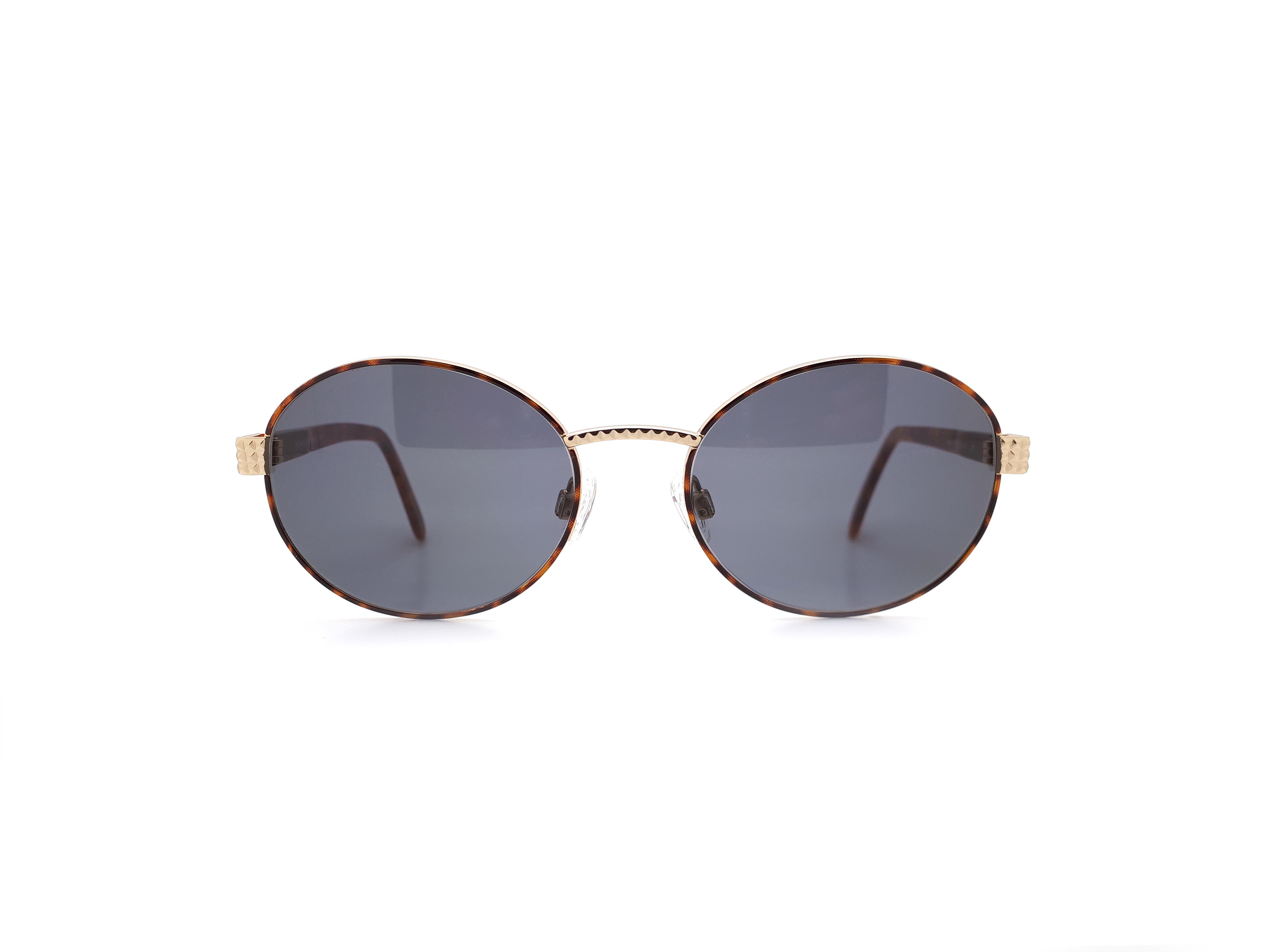 YVES SAINT LAURENT Vintage Ysl Sunglasses Rare Oval Black Gold 