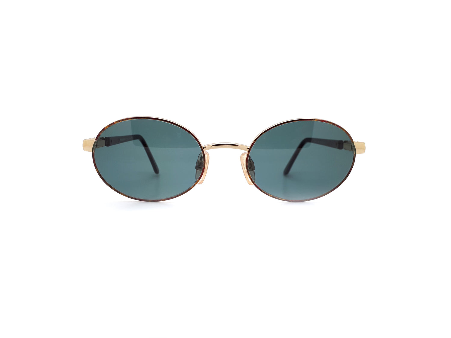 Yves Saint Laurent Vintage Black Gold Logo Sunglasses